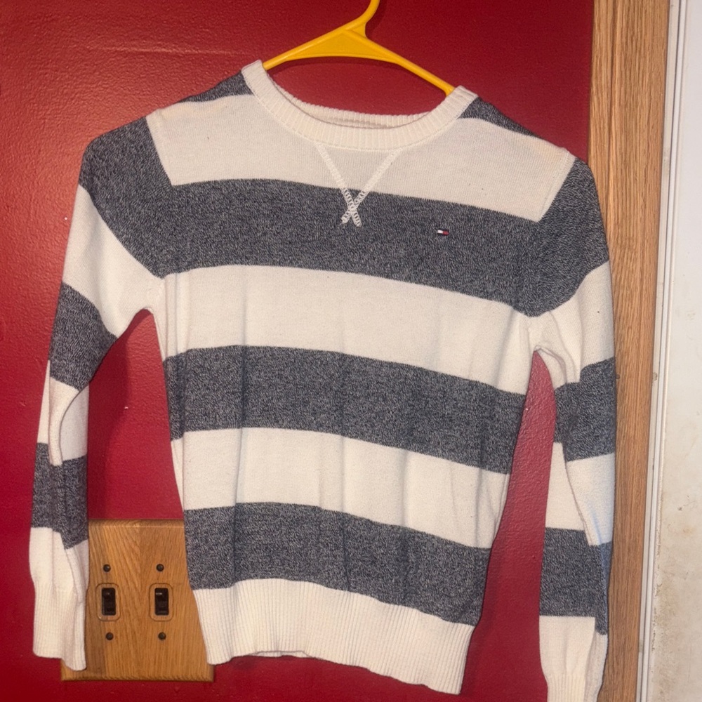 Tommy Hilfiger Navy and White Knit